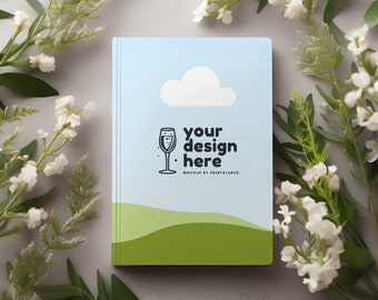 KDP Canva Mockup Hardcover notebook mockups book mock up for eBook KDP Cover journal mockup drag and drop Canva template for book seller