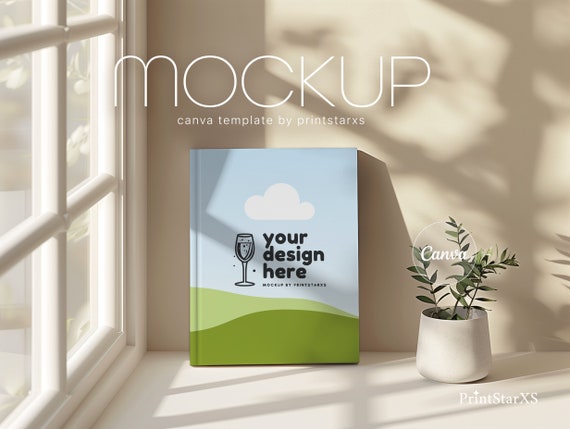 KDP Book Mockup Canva Hardcover Notebook Nockups Books Mock Up eBook Cover Journal Mockup KDP Mockup for Book Seller and Publisher | 05