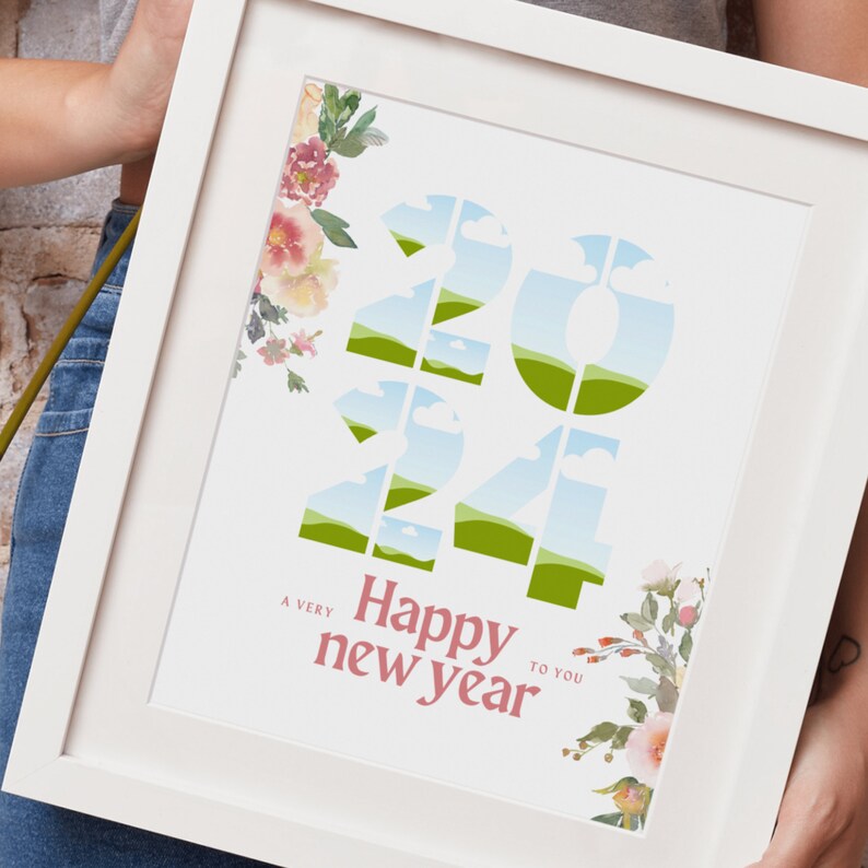 2024 Canva Photo Collage Canva Template, New Year Gift for Family 2024
