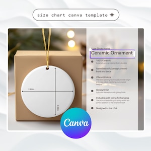 May include: White ceramic ornament with a gold string for hanging. The ornament is 2.99 inches in diameter and features a glossy finish. It is designed in the USA.