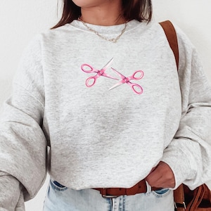 Subtle Lesbian Sweatshirt Pride Scissor Crewneck Gay Clothing  lgbtq Sweatshirt Queer Sweatshirt Bisexual Sapphic WlW shirt Lesbian Gift