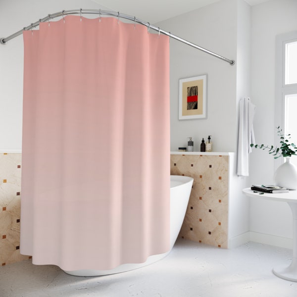 Pink Ombre Shower Curtains Etsy