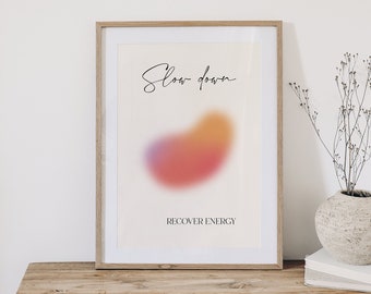 Aura Poster 3 Stück Wandkunst, Aura Energie spiritueller Gradient Print, Y2K Dekor, ästhetisches Raumdekor, Zen Wandkunst, Recover Energy Poster,