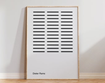 Dieter Rams Speaker Vintage Poster - Retro Room Decor - Dieter Rams Exhibition Poster - Bedroom Poster - Kitchen Wall Art - Digital Download
