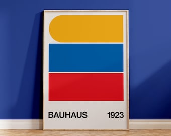 Bauhaus Printable Exhibition Poster - Bauhaus Wall Art - Aesthetic Room Decor - Retro Print - Trendy - Graphic Poster - Digital Download
