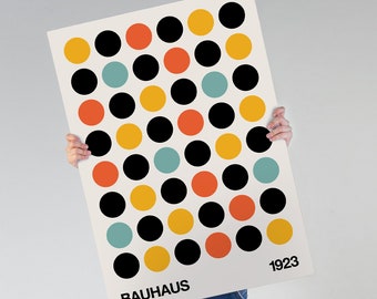Bauhaus Graphic Poster - Retro Print - Bauhaus Exhibition Poster - Bauhaus Wall Art - Mid Century Poster - Trendy Decor - Digital Download