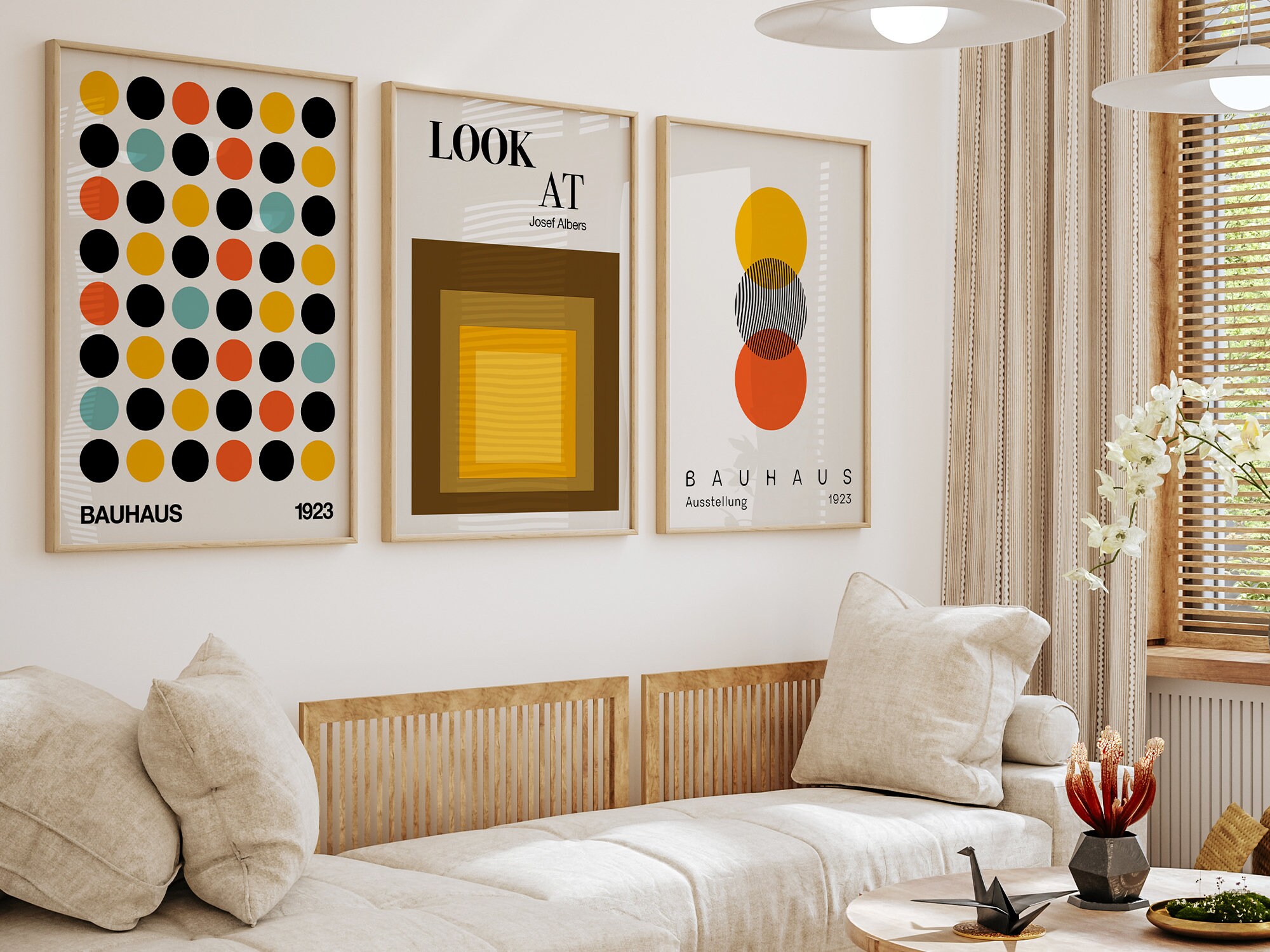 Bauhaus Poster Vintage Set of 3 - Bauhaus Room Decor - Bauhaus Bedroom ...