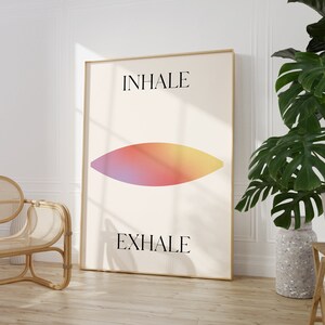 Positive Aura Poster, Grainy Gradient, Mind Body soul, Printable Wall Art, gradient Wall Art, Bestie Gift, College Dorm Poster, Trendy arts,