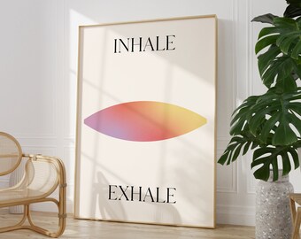 Positive Aura Poster, Grainy Gradient, Mind Body soul, Printable Wall Art, gradient Wall Art, Bestie Gift, College Dorm Poster, Trendy arts,