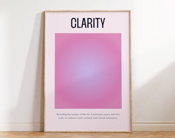 Pink Positive Aura Poster, Quote Aesthetic Pink Aura Poster, Spiritual Wall Art, Clarity Quote Poster, Storytelling Poster, DIGITAL DOWNLOAD