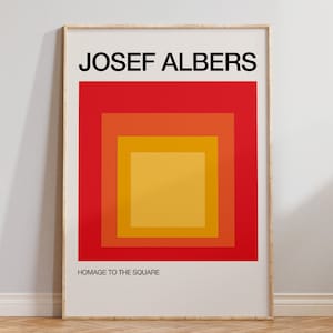Josef Albers Retro Print - Josef Albers Room Decor - Abstract Poster - Vintage Print Design - Bauhaus Retro Print - Digital Download