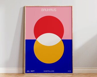 Bauhaus Wall Art - Cartel de arte Bauhaus - Cartel de mediados de siglo - Impresión retro - Decoración de moda - Cartel gráfico - Pared Bauhaus - Descarga digital