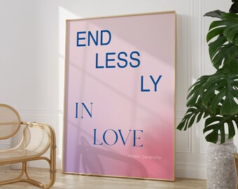 Soft Pink and Blue, Love Typography Poster, Woman Home Decor, Spiritual Wall Art, Feminist Download, INSTANT Digital Wall Art, Digital Art