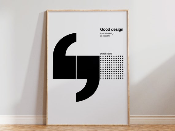 Dieter Rams Good Design Poster - Speaker Poster - Dieter Rams Wall Art - Dieter Rams Bedroom Poster - Kitchen Art Poster - Digital Download