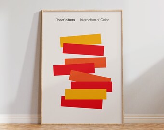 Interaction Of Color Wall Art - Josef Albers Home To The Square - Josef Albers  - Bauhaus Vintage Print - Kitchen Poster - Digital Download