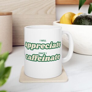 Caneca de cerâmica para apreciar café, presente engraçado para amantes de café, xícara de café fofa, perfeita para aniversários, feriados e decoração de casa
