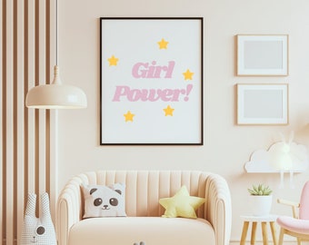 Girl Power Quote | Playroom Decor | Boho Kids Decor | Girls Room Decor | Girl Wall Art | Playroom Print | Girl Nursery Print | Bedroom Decor