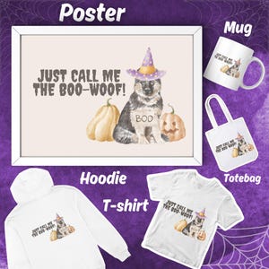 Aquarell Süßer Schäferhund Welpe Halloween Kunstdruck, gruseliger Hund druckbare Wandkunst für Halloween Wohnkultur Hund png für Sweatshirtbecher