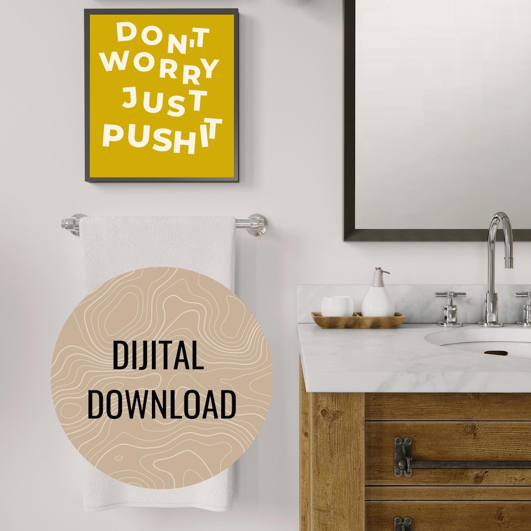 Funny Bathroom Wallpaper, Bathroom Wallpaper, Printable Wallpaper ...