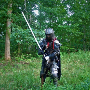 Death Knight Armor, Renaissance Fair, Medieval Armor, Larp Event, Fallen Paladin, Costume Armor, Knight Costume, Larp Armor, Antiqued Armor
