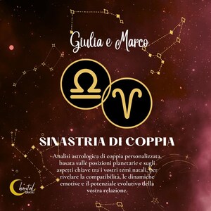 Compatibilità di Coppia Astrologica – Sinastria Natale Personalizzata in PDF | Lettura Spirituale per Amore e Relazioni