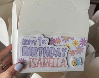 Custom Birthday Party Favor Boxes with 3D Designs