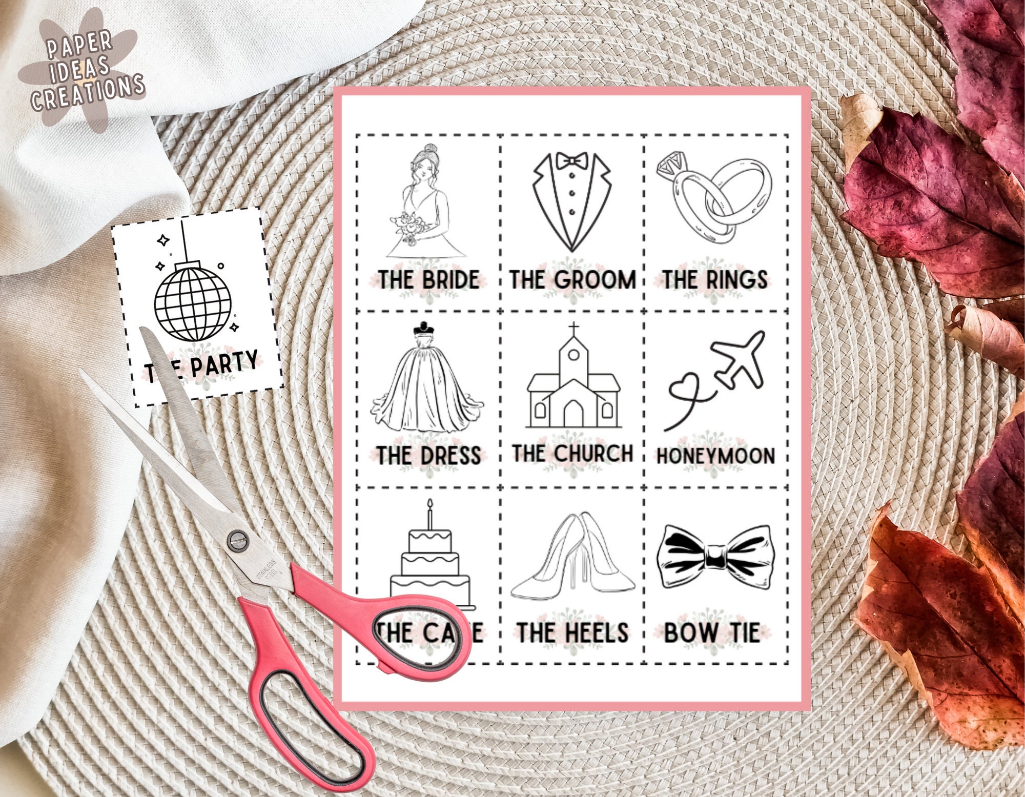 Printable Bridal Bingo Cards With Pictures SET OF 50 - Etsy