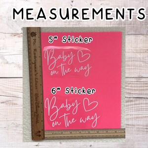 Baby Announcement Decal | Personalized Baby Sticker Baby Shower Mirror Decal, Gender Reveal Reception Sign Sticker | Mirror option available bild 12