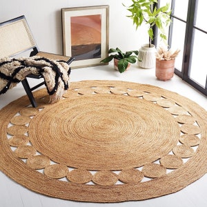 Jute Rug Braided Hand Woven Round Rug (Natural, 4′ Round) - China Jute Area  Rug and Non-Slip Carpet price