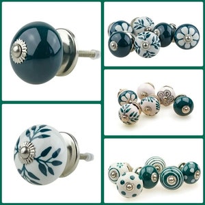 Groene keramische lade trekt knoppen keukenkast deur handvat lade knoppen hardware knoppen handgemaakte knoppen kabinet knoppen keramische deurknoppen