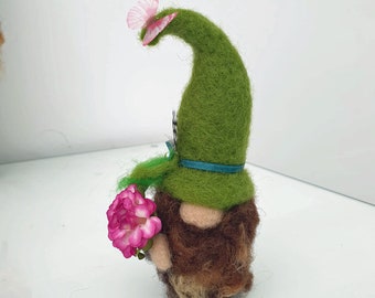 Wichtel Figur gefilzt, Gnom, Zwerg gefilzt, Filzpuppe, felted gnome, Glücksbringer gefilzt