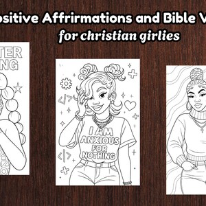 Christian Girl Coloring Book: Bible Verses & Affirmations - Etsy