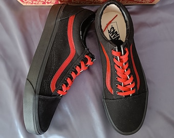 Custom Red and Black Custom Sneaker - Etsy
