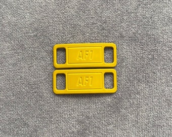 Boucle de lacet Af1 | Lacets de verrouillage étiquettes af1 jaunes pour la air force 1 | Charmes de chaussures pour des chaussures comme Jordan ou AF1