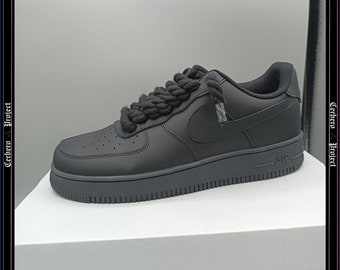 Nike air Force 1 rope thick laces Air Force 1 thick laces in black, white and pink