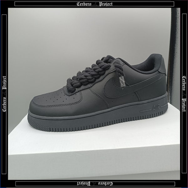 Nike air Force 1 rope thick laces Air Force 1 thick laces in black, white and pink