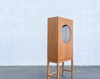 Tomas Jelinek for Vintage IKEA Cabinet, ‘Stockholm’ series, Oak and Glass