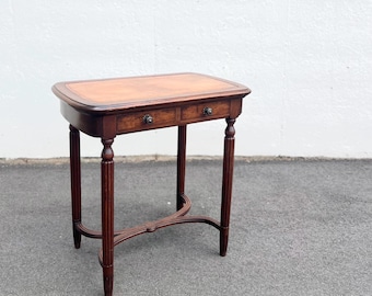 19th Century French Louis XVI Style Writing Table with Original Leather Top