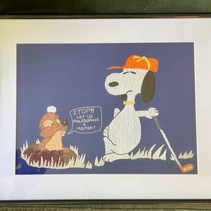Handmade Peanuts Snoopy Framed Artwork