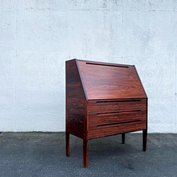 Danish Modern Rosewood Secretary Desk, Kai Kristiansen, Bureau 63