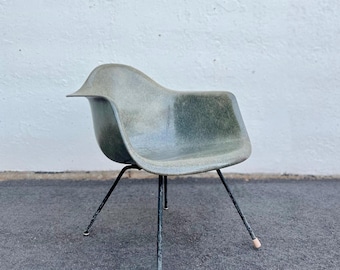 Eames for Herman Miller 1st Gen Rope-Edge Fiberglass Armchair — Zenith, Elephant Hide Grey, 1950s