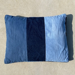 Denim Dog Bed Cover | Patchwork | Slate