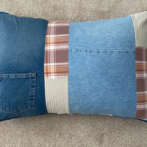 Denim Dog Bed Cover | Patchwork | Desert Plaid
