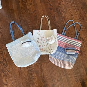 Vintage Quilted Tote Bag | Patchwork | Quilted Combo Pack
