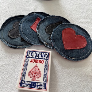 Dessous de verre découpés en denim | Patchs | Fers à cheval
