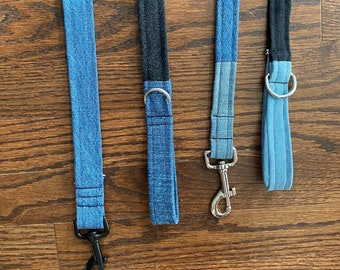 Denim Dog Leash | Patchwork | Various Denim