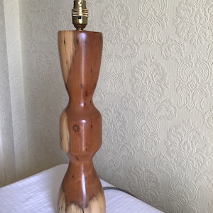 Beautiful Handemade English yew table lamp