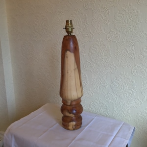 Beautiful English Yew wood table lamp