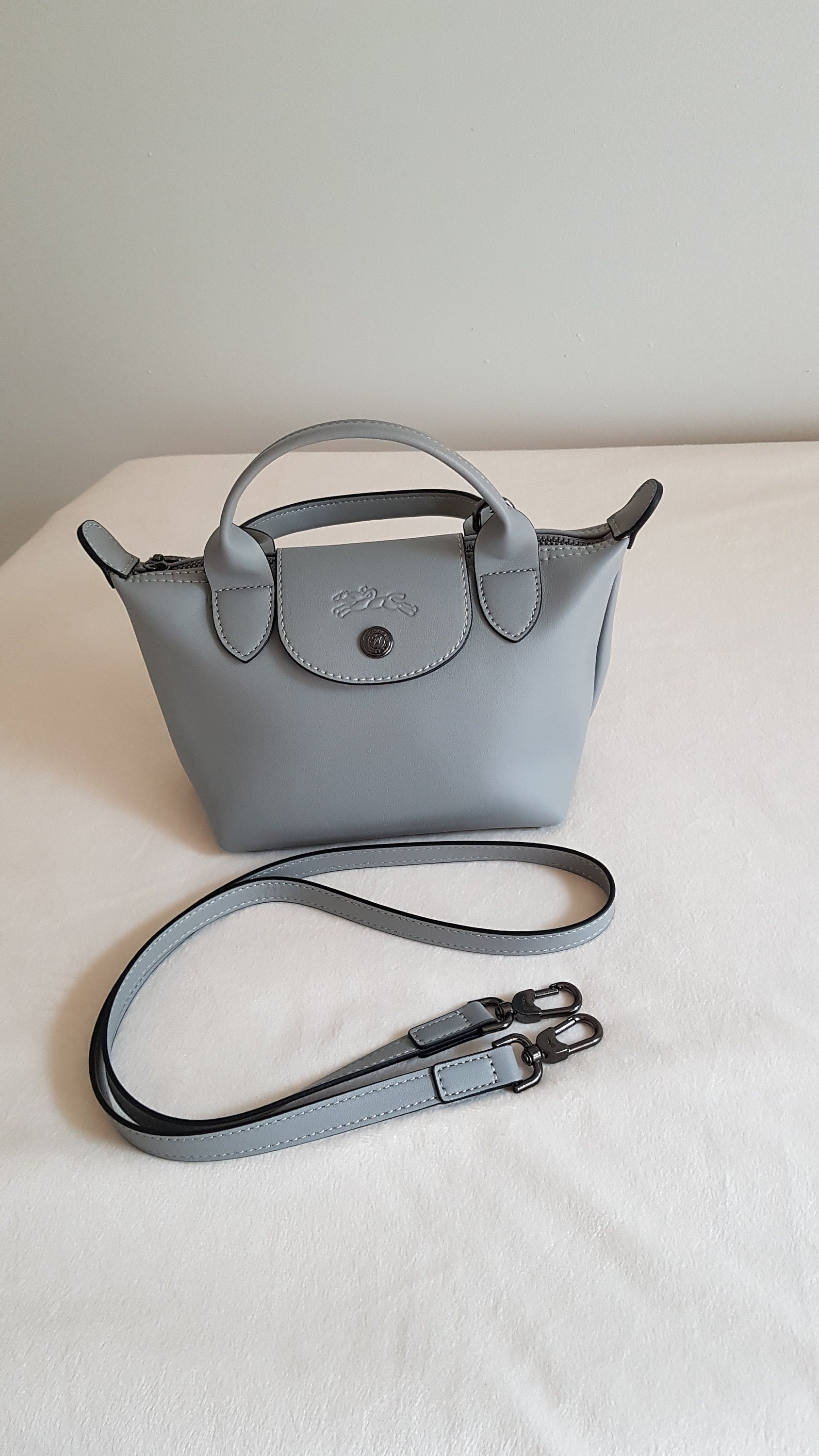 Longchamp Le Pliage Cuir XS Leather Handbag with Strap