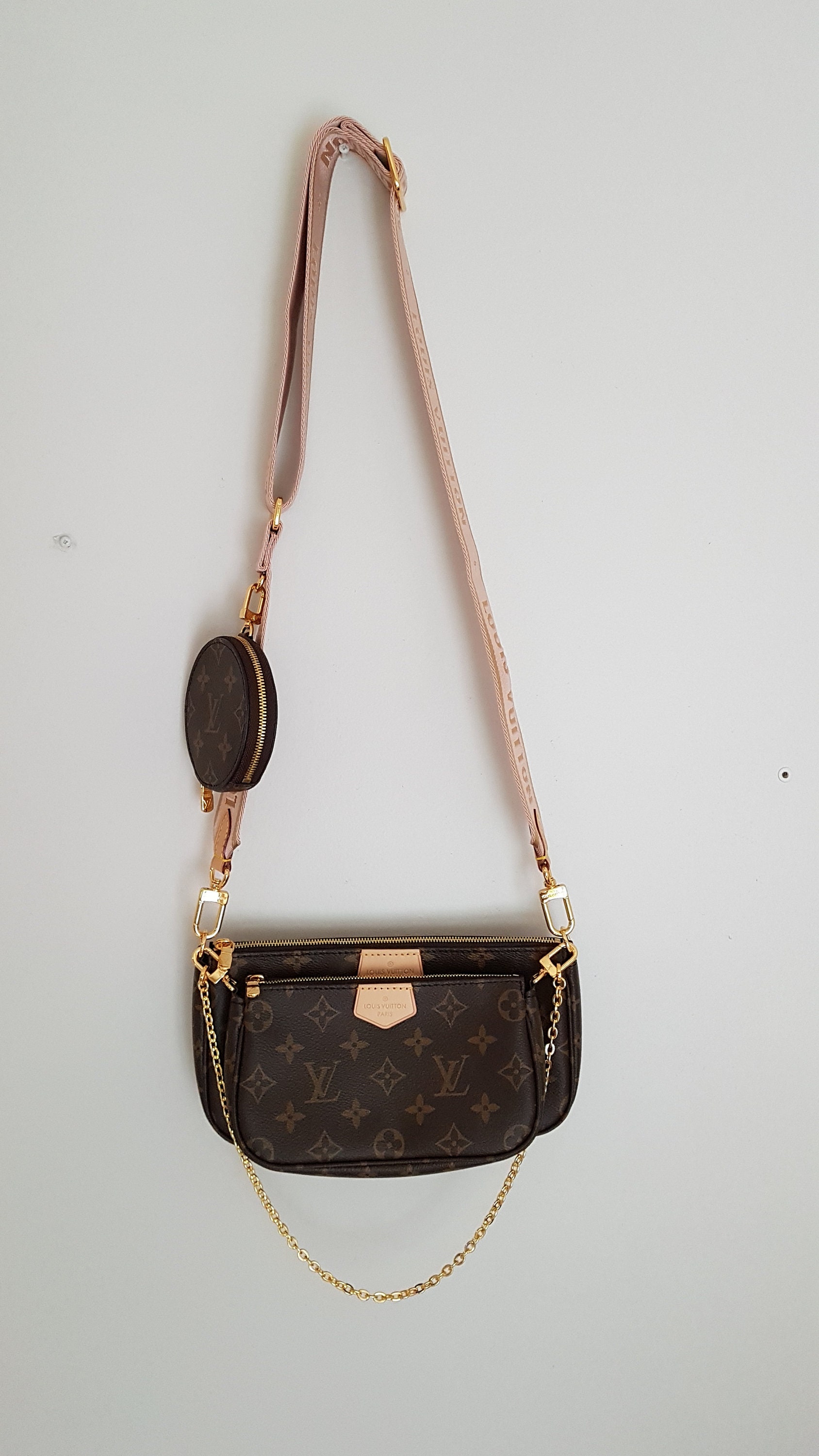 Multi Pochette Accessories Replacement Crossbody Strap Adjustable Wide Canvas Strap for LV Purse Shoulder Bags